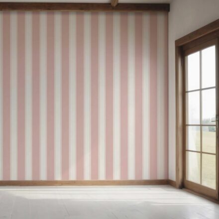 'Stage Star' Geometric Striped Wallpaper (Pink) - Image 7