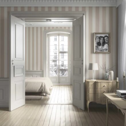 'Arrow Wood' Neutral Geometric Striped Wallpaper (Beige/ Taupe) - Image 4