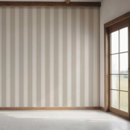 'Kestrel' Neutral Geometric Striped Wallpaper (Greige/ Taupe/ Warm Grey) - Image 7