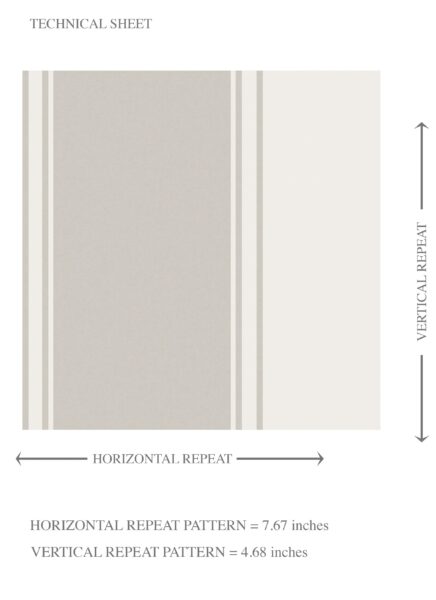 'Snowpea' Neutral Geometric Striped Wallpaper (Greige/ Warm Grey) - Image 8