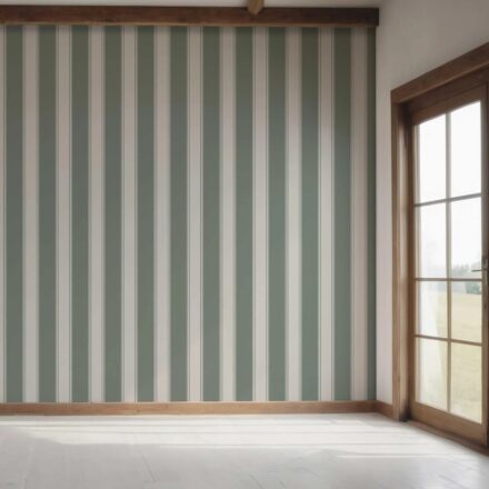 'Vynuoge' Geometric Striped Wallpaper (Sage Green) - Image 7