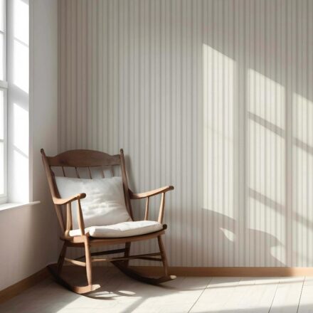 'Prima Donna' Neutral Geometric Striped Wallpaper (Cream/ Beige/ Grey) - Image 5
