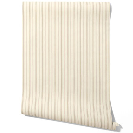 'Kibble' Neutral Geometric Striped Wallpaper (Beige/ Taupe) - Image 2