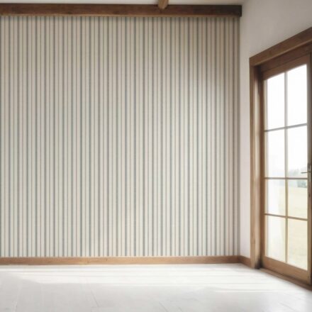 'Chervil' Neutral Geometric Striped Wallpaper (Ash Grey/ Cream) - Image 7