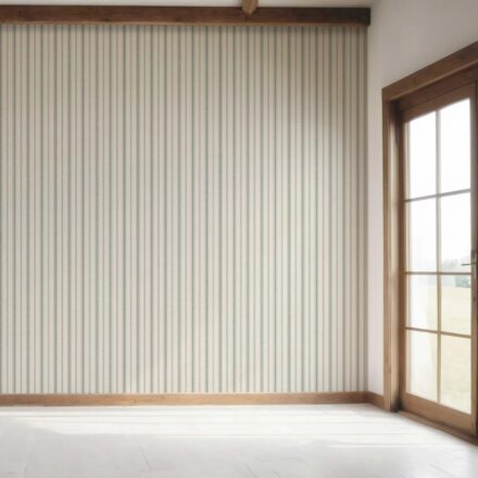 'Niblock' Geometric Striped Wallpaper (Sage Green/ Cream) - Image 7