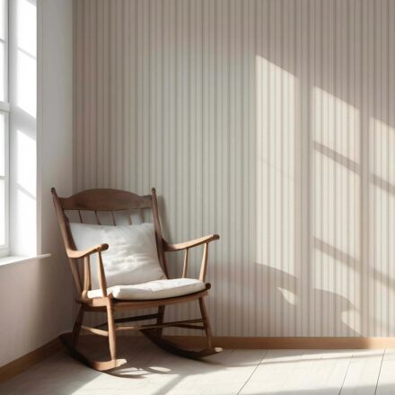 'Cobnut' Neutral Geometric Striped Wallpaper (Beige/ Greige/ Taupe) - Image 5