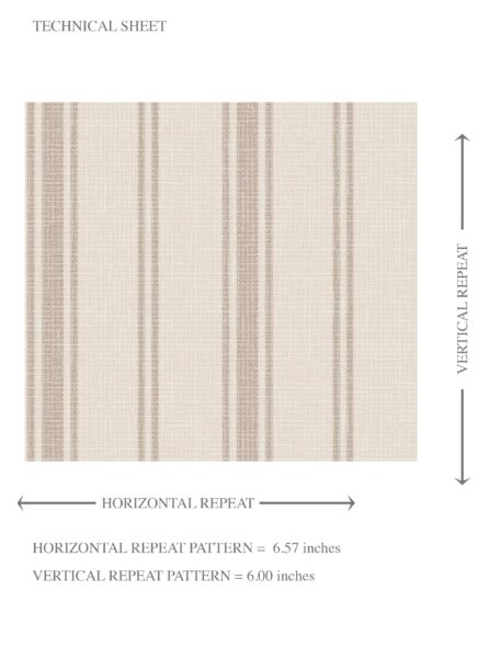 'Cobnut' Neutral Geometric Striped Wallpaper (Beige/ Greige/ Taupe) - Image 8