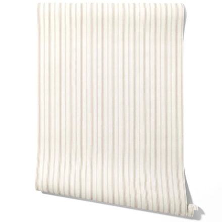 'Rustic Charm' Neutral Geometric Striped Wallpaper (Greige/ Taupe Grey) - Image 2