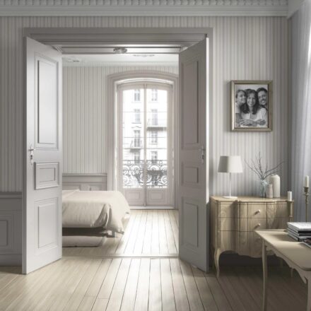 'Rustic Charm' Neutral Geometric Striped Wallpaper (Greige/ Taupe Grey) - Image 4