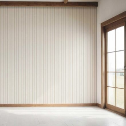 'Rustic Charm' Neutral Geometric Striped Wallpaper (Greige/ Taupe Grey) - Image 7