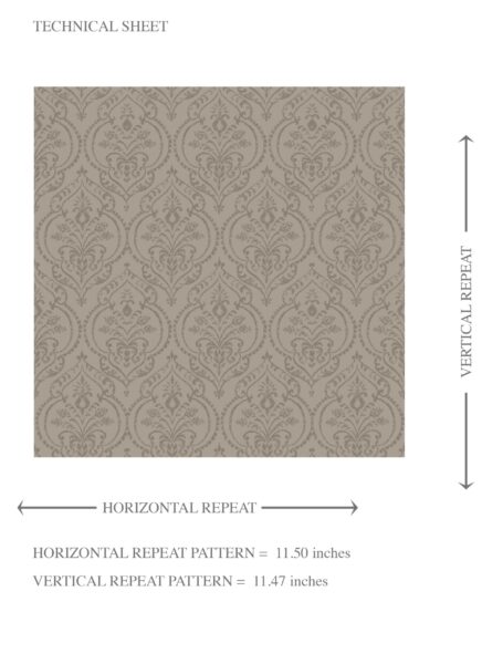 'Serene Trails' Neutral Self-Patterned Damask Floral Wallpaper (Brown/ Beige) - Image 8