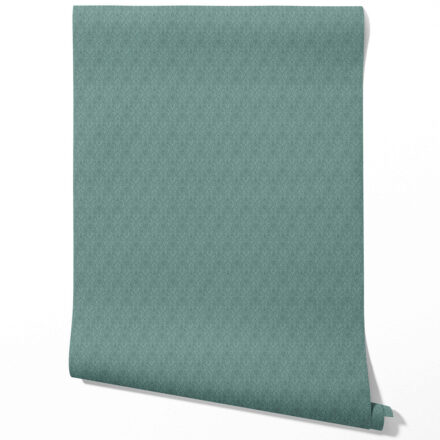 'Starry Night' Self-Patterned Damask Floral Wallpaper (Teal Green) - Image 3