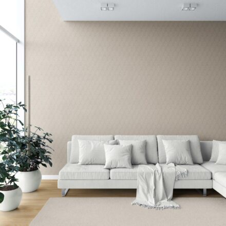 'Sarangi' Neutral Self-Patterned Damask Floral Wallpaper (Beige/ Greige/ Soft Taupe) - Image 6