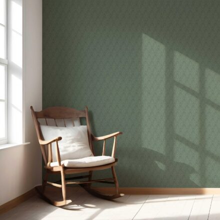 'Frederick' Self-Patterned Damask Floral Wallpaper (Hunter Green) - Image 5