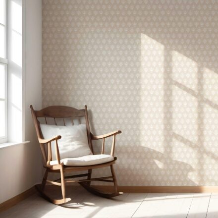 'Paramo' Neutral Floral Block Print Wallpaper (Beige/ Taupe/ Off-White) - Image 5