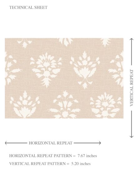 'Paramo' Neutral Floral Block Print Wallpaper (Beige/ Taupe/ Off-White) - Image 8