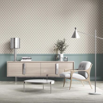 'Bon Jour' Floral Paisley Wallpaper (Seafoam Blue/ Beige) - Image 3