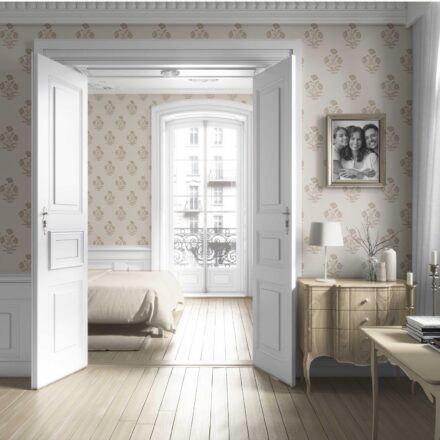 'Kyoto' Neutral Floral Block Print Wallpaper (Light Brown/ Beige/ Taupe) - Image 4
