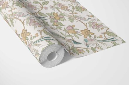 'Smokey' Floral/ Birds Print Wallpaper (Pink/ Yellow/ Green/ Blue) - Image 3