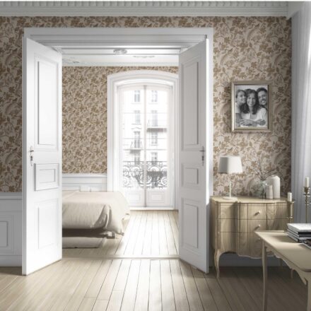 'Brie' Neutral Floral/ Birds Print Wallpaper (Brown/ Beige/ Taupe) - Image 4