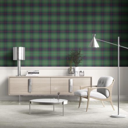 'Maksim' Geometric Plaid Checkered Wallpaper (Green/ Navy Blue/ Red/ Yellow) - Image 2