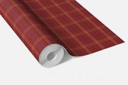 'Harlequin' Geometric Plaid Checkered Wallpaper (Red/ Yellow/ Blue) - Image 3