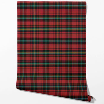 'Ripslinger' Geometric Plaid Checkered Wallpaper (Red/ Black/ Yellow/ Aqua)