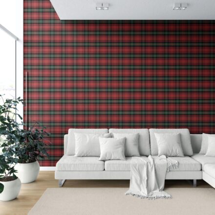 'Ripslinger' Geometric Plaid Checkered Wallpaper (Red/ Black/ Yellow/ Aqua) - Image 6