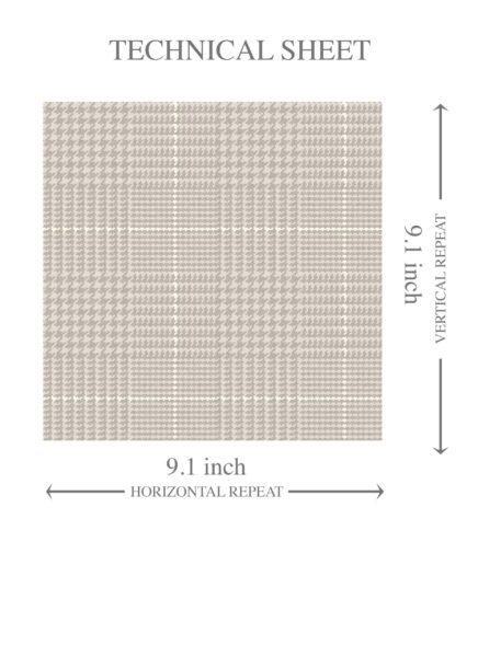 'Avalon' Plain/ Textured Check Wallpaper (Gray/ Greige/ Soft Taupe) - Image 8