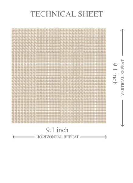 'Cicada' Neutral Plain/ Textured Check Wallpaper (Buttery Beige) - Image 8