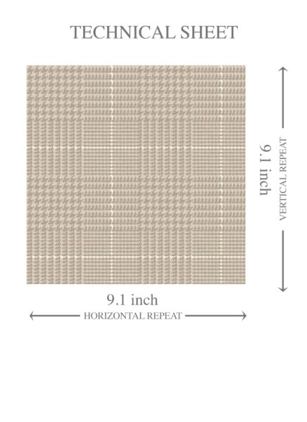 'Larkin' Neutral Plain/ Textured Check Wallpaper (Beige/ Brown) - Image 8