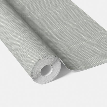 'Crossword' Neutral Plain/ Textured Check Wallpaper (Sage Gray)