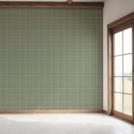 'Forest Garden' Plain/ Textured Check Wallpaper (Gray-Green) - Image 7
