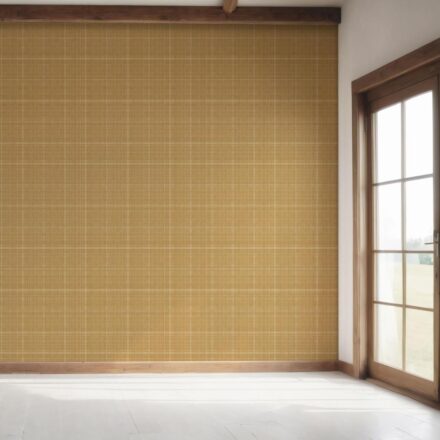 'Kiwi Boost' Plain/ Textured Check Wallpaper (Honey Yellow) - Image 7