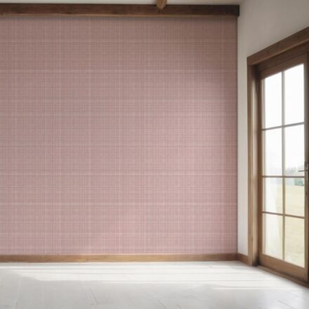 'Pichwai' Plain/ Textured Check Wallpaper (Pink) - Image 7