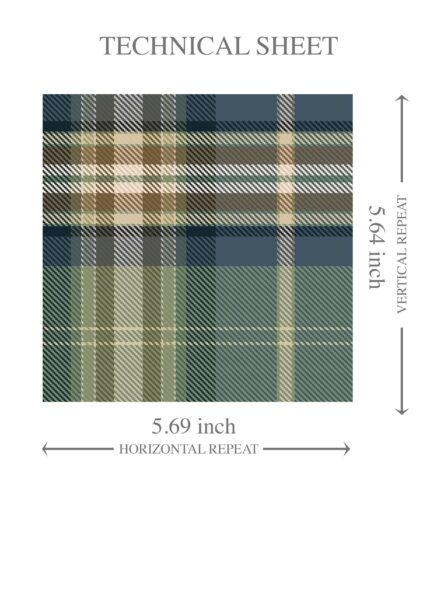 'Alohomora' Geometric Plaid Checkered Wallpaper (Green/ Blue/ Beige/ Brown) - Image 8