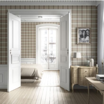 'Sand Tales' Neutral Geometric Plaid Checkered Wallpaper (Greige/ Brown/ Cream/ Warm Gray) - Image 4