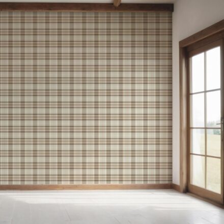 'Sand Tales' Neutral Geometric Plaid Checkered Wallpaper (Greige/ Brown/ Cream/ Warm Gray) - Image 7