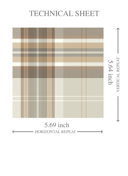 'Sand Tales' Neutral Geometric Plaid Checkered Wallpaper (Greige/ Brown/ Cream/ Warm Gray) - Image 8