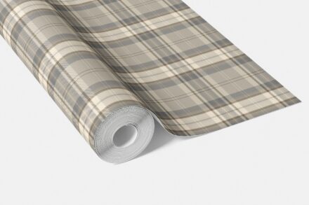 'Tropical Dream' Neutral Geometric Plaid Checkered Wallpaper (Gray/ Taupe/ Greige/ Brown) - Image 3