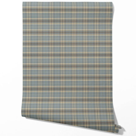 'Mystic Dream' Geometric Plaid Checkered Wallpaper (Gray/ Blue/ Beige/ Brown)
