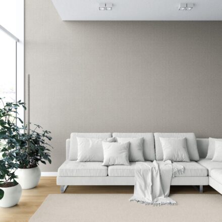 'Havana' Neutral Herringbone Textured Wallpaper (Warm Gray/ Taupe) - Image 6