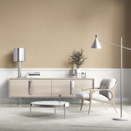 'Blown Away' Neutral Herringbone Textured Wallpaper (Gold Beige/ Khaki) - Image 2