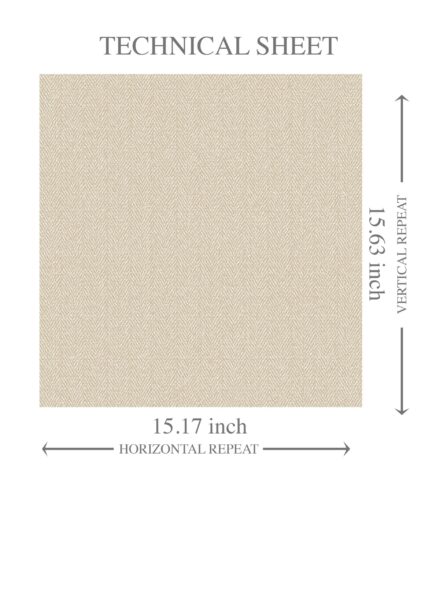 'Citadel' Neutral Herringbone Textured Wallpaper (Light Beige) - Image 8