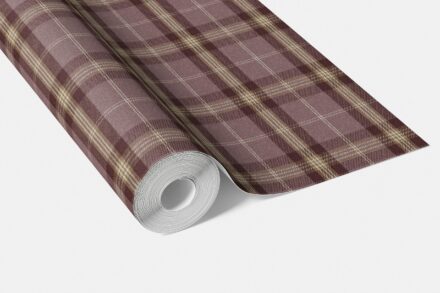 'Ottavia' Geometric Plaid Checkered Wallpaper (Purple/ Mauve/ Pink/ Cream) - Image 3