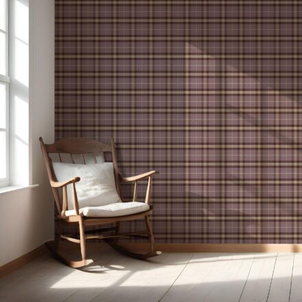 'Ottavia' Geometric Plaid Checkered Wallpaper (Purple/ Mauve/ Pink/ Cream) - Image 5