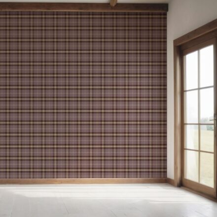 'Ottavia' Geometric Plaid Checkered Wallpaper (Purple/ Mauve/ Pink/ Cream) - Image 7