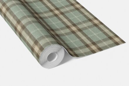 'Dusty Dew' Geometric Plaid Checkered Wallpaper (Green/ Brown/ Beige) - Image 3