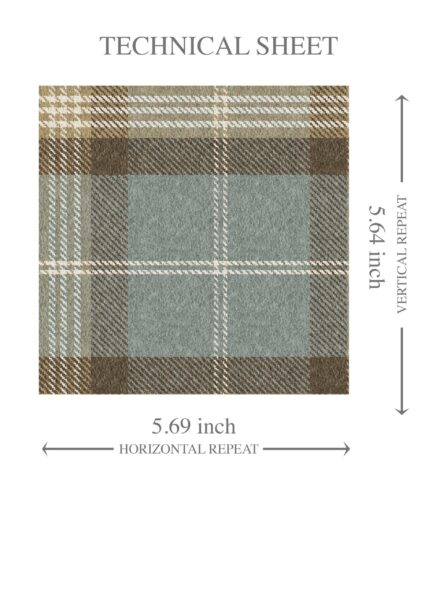 'Cherise' Geometric Plaid Checkered Wallpaper (Blue-Gray/ Brown) - Image 8
