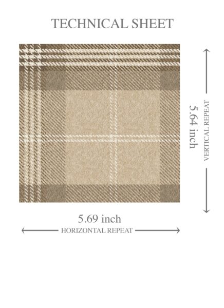 'Lindmere' Neutral Geometric Plaid Checkered Wallpaper (Beige/ Brown/ Taupe) - Image 8